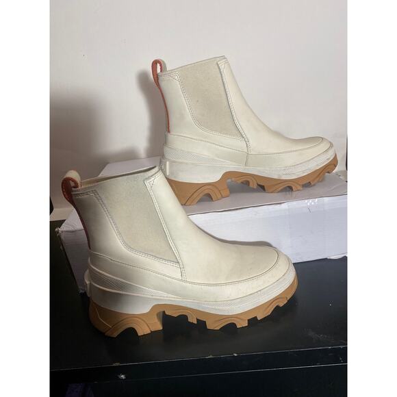 SOREL Brex Waterproof Chelsea Boot in Natural/Sea at Nordstrom, Size 5.5 - Picture 1 of 9